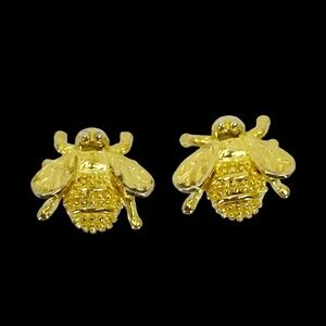 Gold Vermeil Sterling silver bee stud earrings - GM744